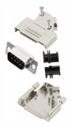 MH Connectors MHD45ZK9-DM9P-K D-SUB stiftlist set 45° Polantal: 9 Lödskål 1 st