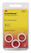 Scotchcode Cable Marker Refill Rolls 80-6114-2804-8 Vit, Gul 3M