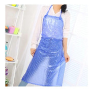 Transparent Waterproof Oil-proof Stain-resistant and Anti-hardening Apron(Blue)
