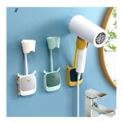 2PCS CC-195 Hands Free Fixed Air Duct Wall Mount Hair Dryer Bracket(Yellow And Blue)