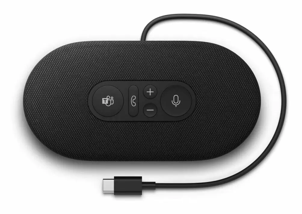 Microsoft Modern USB-C Speaker - Högtalartelefon (handsfree) - kabelansluten - USB-C - mattsvart - Certifierad för Microsoft-teams