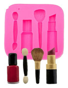 2 PCS Lipstick Eyebrow Pencil Makeup Tool Shape Silicone Fondant Cake Mold Chocolate Mold Clay Mold