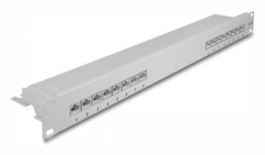 Delock - Patch-panel - CAT 6a - RJ-45 X 16 - grå - 1U - 19"