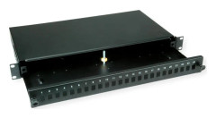 VALUE 19\" splice box, 24x SC Sx/LC Dx, 1 U, black (21.99.0651)