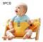 3PCS Chair Portable Seat Dining Lunch Chair Seat Safety Belt Stretch Wrap Feeding Chair Harness Seat Booster(YELLOW)
