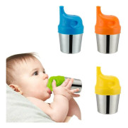 2 PCS Food Grade Silicone Soft Bottle Cap Straw Accessories Elephant Spill Proof Leak Proof Bottle Cap(Orange)