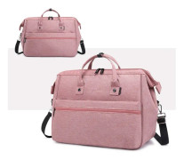 Large-capacity Business And Leisure Travel Bag Backpack Men's And Women's Handbag Shoulder Bag (Pink)