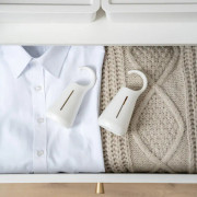 2 PCS Hanging Camphor Wood Ball Box Household Wardrobe Desiccant Storage Box(White)