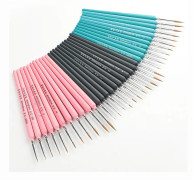 10 PCS 4 WeiZhuang Hook Line Pen Painting Hand-painted Watercolor Wolf Mint Hook Line Pen Painting Stroke Thin Line Brush, Color:Pink
