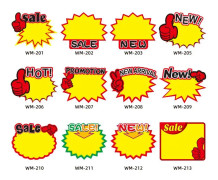 WM201 10bags 21x15cm Explosion Sticker Product Price Tag Supermarket Price Label