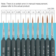 10 PCS 6 WeiZhuang Hook Line Pen Painting Hand-painted Watercolor Wolf Mint Hook Line Pen Painting Stroke Thin Line Brush, Color:Sky Blue