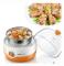 Automatic Power off Cooking Egg Mini Dingle-layer Multi-function Stainless Steel Breakfast Machine, CN Plug, 220V(Orange)