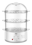 LINGRUI Timer Mini Multi-Function Egg Cooker Automatic Power Off Home Breakfast Machine, CN Plug, Specification:Three Layers(Grey)