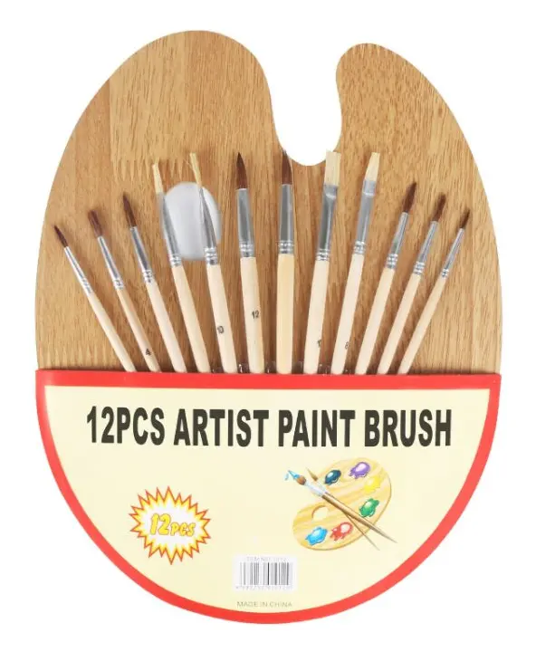 Bristle And Horsehair Hand-Painted Paint Pen Log Brush Set