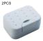 2 PCS Portable Travel Soap Box(Gray)