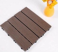 Outdoor Plastic Wood Waterproof Anti-corrosion Splicing Floor(Coffee)
