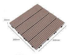 Outdoor Plastic Wood Waterproof Anti-corrosion Splicing Floor(Coffee)