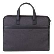 Deli 63751 Front And Rear Double Pockets Multi-Layer Briefcases Handheld Meeting Bag(Dark Gray)