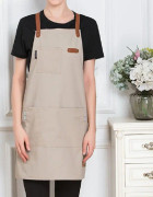 Milk Tea Coffee Fondue Restaurant Canvas Apron(Khaki)