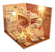 Girls DIY Hand-assembled House Model Pretend Play Toy(Dream Chaser Angel)