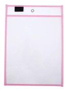 6 Pcs ?Erasable Hanging PVCA4 Transparent Sewing Red Document Dry Erase Bag, Size:21×30cm(Pink)