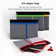 Original Xiaomi Youpin fizz A4 Transparent Mesh Zipper Bag (Orange)