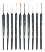10 PCS 3 WeiZhuang Hook Line Pen Painting Hand-painted Watercolor Wolf Mint Hook Line Pen Painting Stroke Thin Line Brush, Color:Dark Blue