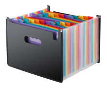 Organ Expanding Colored File Folder A4 Organizer Portable Business Office Supplies, Size: 33x23.5cm, Size:24 Pockets
