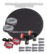 Nordenpaket parabol till Twin tuner mottagare 80 CM