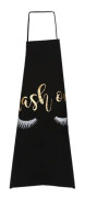 Gilding Eyelash Pattern Lovely Household Cooking Kitchen Cotton Apron(Black)