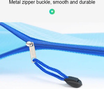 10 PCS Zipper Plastic Mesh Document File Bag, Random Color Delivery, Size: 33.5*23cm