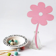 Elm Leaves Flowers Plywood Wall Stickers Home Decoration(Flower Pink)