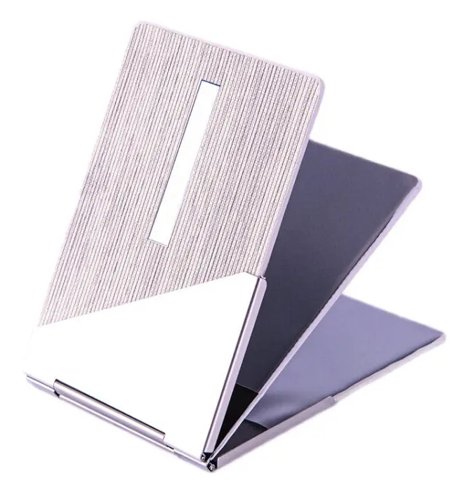 Motor Vehicle Driver License Metal Document Holder(Stripe Gray)