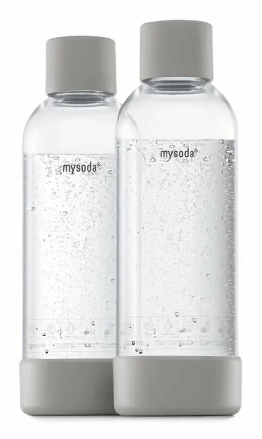 MY SODA 2PB10F-GS - Förpackning med 2 Dove PET och Biocomposite 1L flaskor