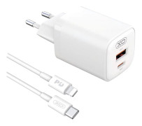XO USB-Laddare PD 30W QC3.0 18W 1x USB 1x USB-C med iPhonekabel