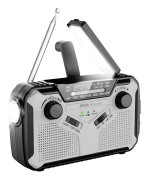 Utomhusradio Silva Schneider SOS 112 FM, AM Batteri-laddningsfunktion, Handvev, Solcellspanel, Ficklampa, uppladdningsb