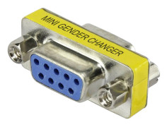 Renkforce RF-4230660, D-Sub 9-pin, D-Sub 9-pin, Metallisk, Gul