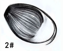 Fake Bangs Clip Hairpiece Synthetic Bangs Hair(Jet-black)