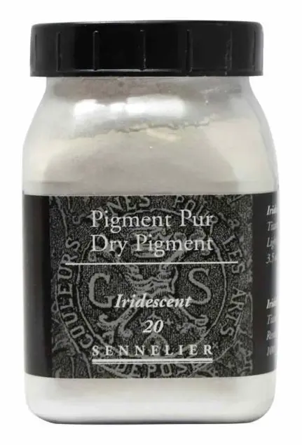 Pigment för färgskapande - 100 g burk - Iriserande grå för pärlemorskimrande