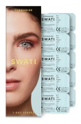 SWATI - Coloured Contact Lenses - Turquoise - 1 Day Lenses x 5