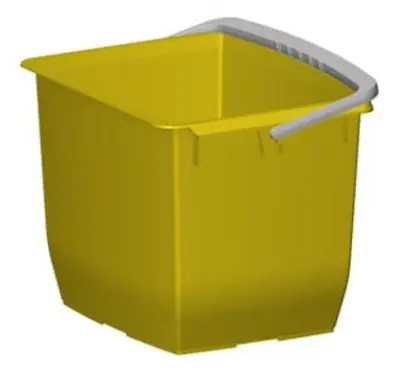 Hink 13 l fyrkantig gul,1 st