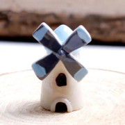 4 PCS Mini Cartoon Small Windmill Cottage Decoration Crafts(Blue)