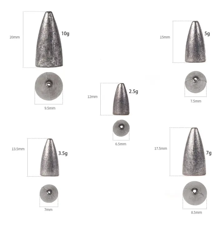 3 Bags LEO 27912 Lure Sea Rod Lead Drop Cast Fishing Sinker, Specification: 5g