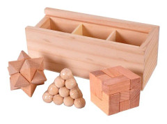 3 st / set Vuxen trälåda Pedagogiska leksaker Kongming Lock Luban Lock