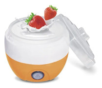 Electric Automatic Yogurt Maker Machine Yoghurt DIY Tool Kithchen Plastic Container 220V Capacity: 1L(Orange)