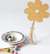 Elm Leaves Flowers Plywood Wall Stickers Home Decoration(Flower Logs)
