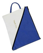 Double Layer Canvas Document File Support Office School Tote Bag Organizer Bag A4 Creative Zipper Storage Bag(Navy Blue)