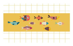 Household Cloth Dust-proof Cover for Television, Size:55 inch(Fish)