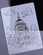 6 White House Construction Series Painting Template Theme City A4 Label Template