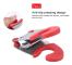 5 PCS Stainless Steel Plastic Pan Edge Clamp Anti-Scald Rubber Bracket Kitchen Gadgets(Red)